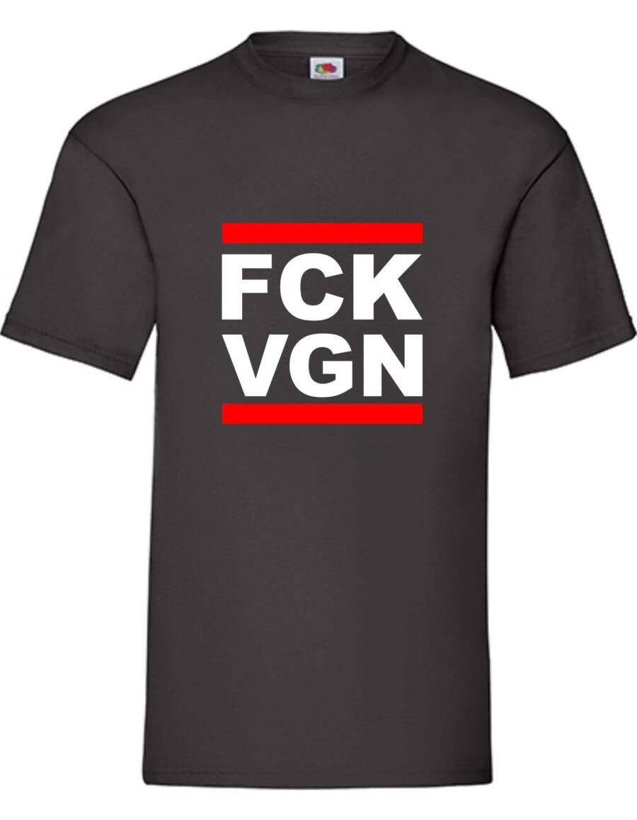 T-Shirt Mit Beschriftung FCK VGN (Vegan)