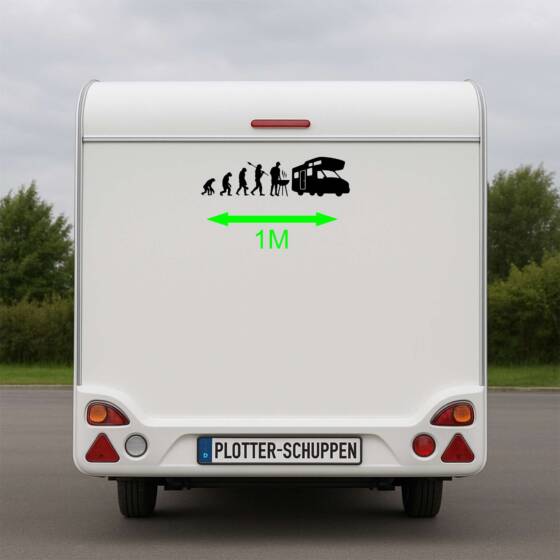 WohnwagenWohnmobil Aufkleber Camping Wohnmobil Evolution 100 x 29 cm